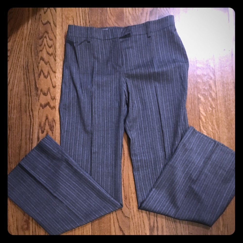 Gray pin stripe dress pants